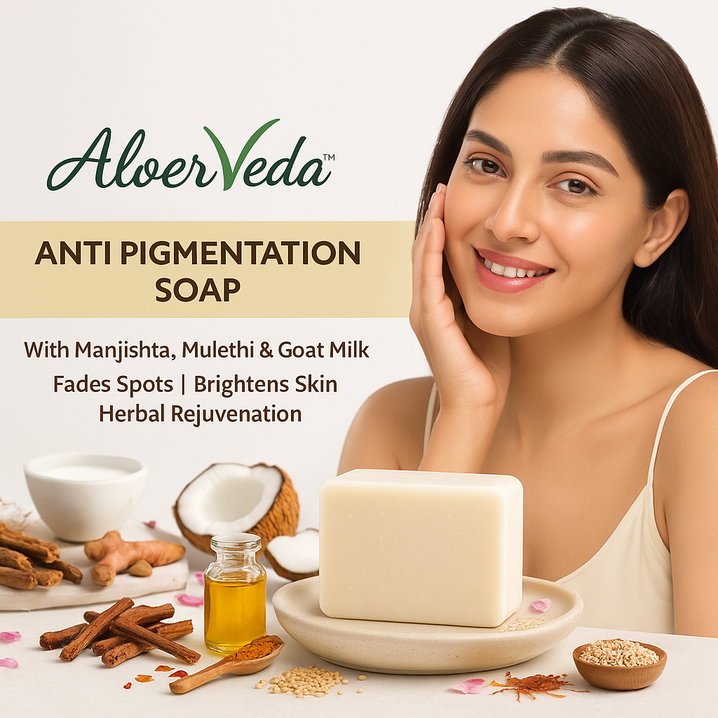 aloerveda™ anti pigmentation soap even tone | skin brightening | ayurvedic care